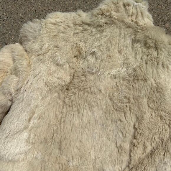 Vintage Cream Genuine Fur Coat - Picture 5 of 5